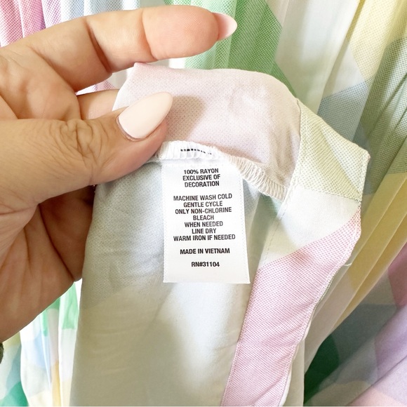 Crown & Ivy Women's Crocheted Plaid Maxi Dress Multi Color XXL NWT - Picture 7 of 9